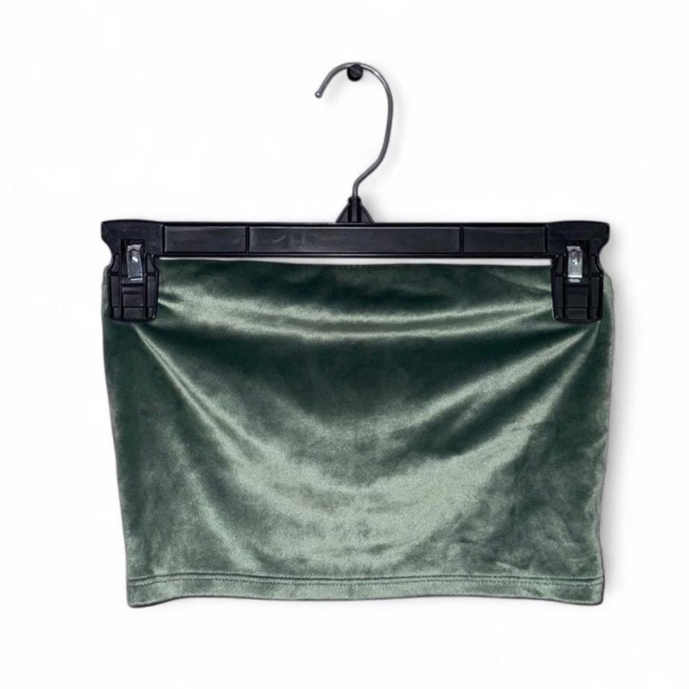 Aerie Green Velvet tube top from